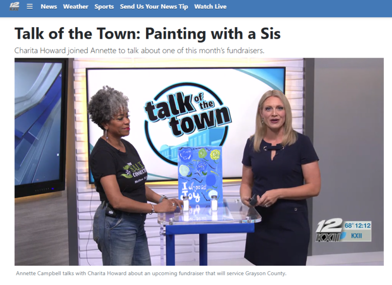 Painting with a Sis Event Featured on KXII-TV’s “Talk of the Town”